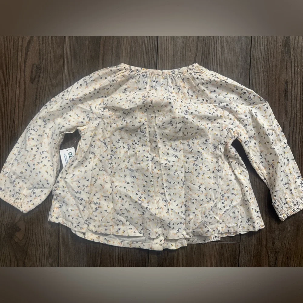 Old Navy Floral Button-Front Long Sleeve Top Youth 2T – NWT